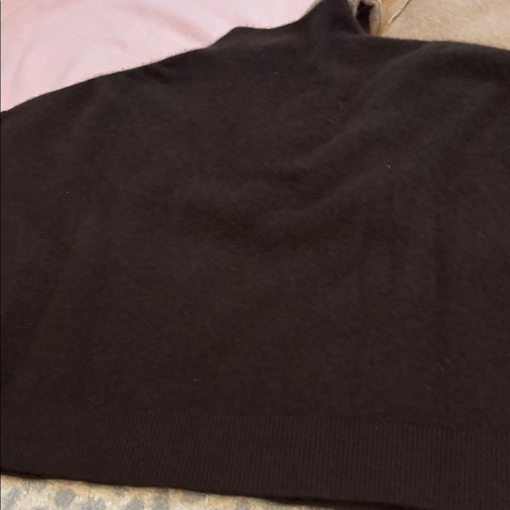 Anthropologie Pilcro Ayani Cashmere Sweater set - Chocolate brown, Pink, and Tan - Picture 15 of 15